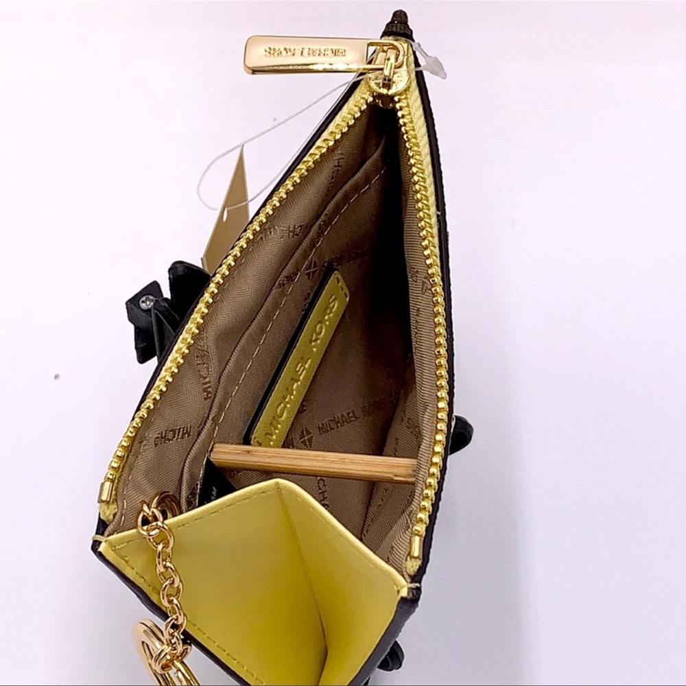 MICHAEL KORS SMALL TOP ZIP COINPOUCH W ID BUTTERCUP - Picture 5 of 14
